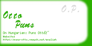 otto puns business card
